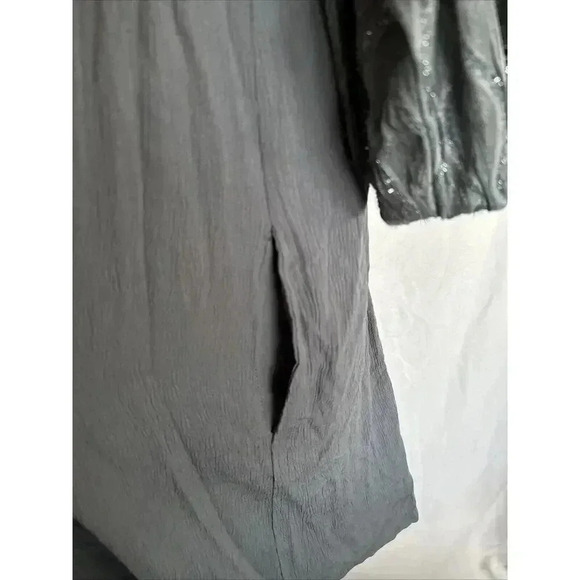 NWT Davi & Dani Sparkly Grey Oversized Dress Boho Indie Trapeze Swing Size Small - Picture 9 of 14